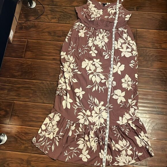 Torrid Emma Floral Gauze Lace Insert Maxi Dress Summer Spring Vacation Resort - Picture 12 of 14